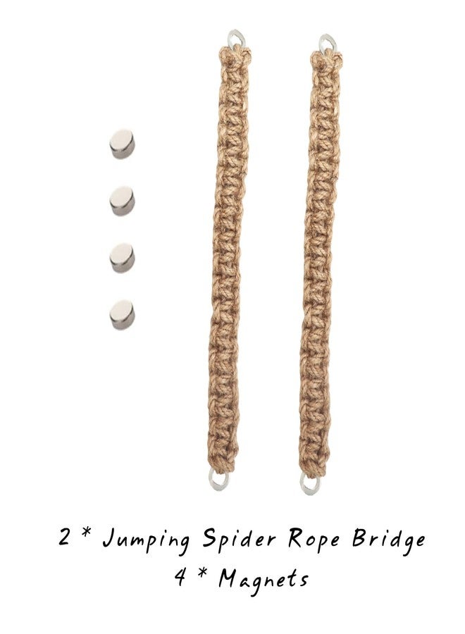 MHLLGN Jumping Spider Enclosure Accessories, 2 Pack Climbing Rope Bridge with Magnets, Braided Rope Bridge for Spiders, Tarantula Enclosure Accessories - Image 3